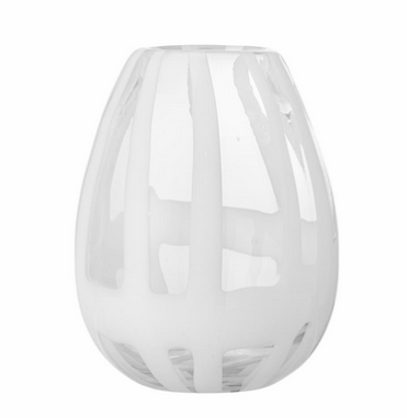 vase blanc en verre (19430)